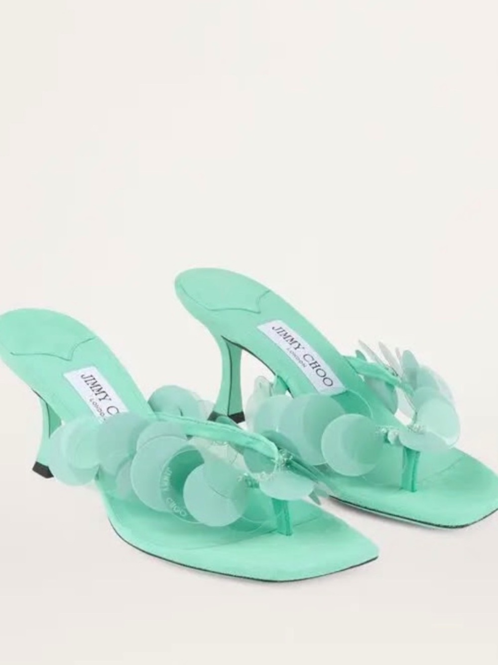 Jimmy Choo Freja 70 embellished suede thong sandals